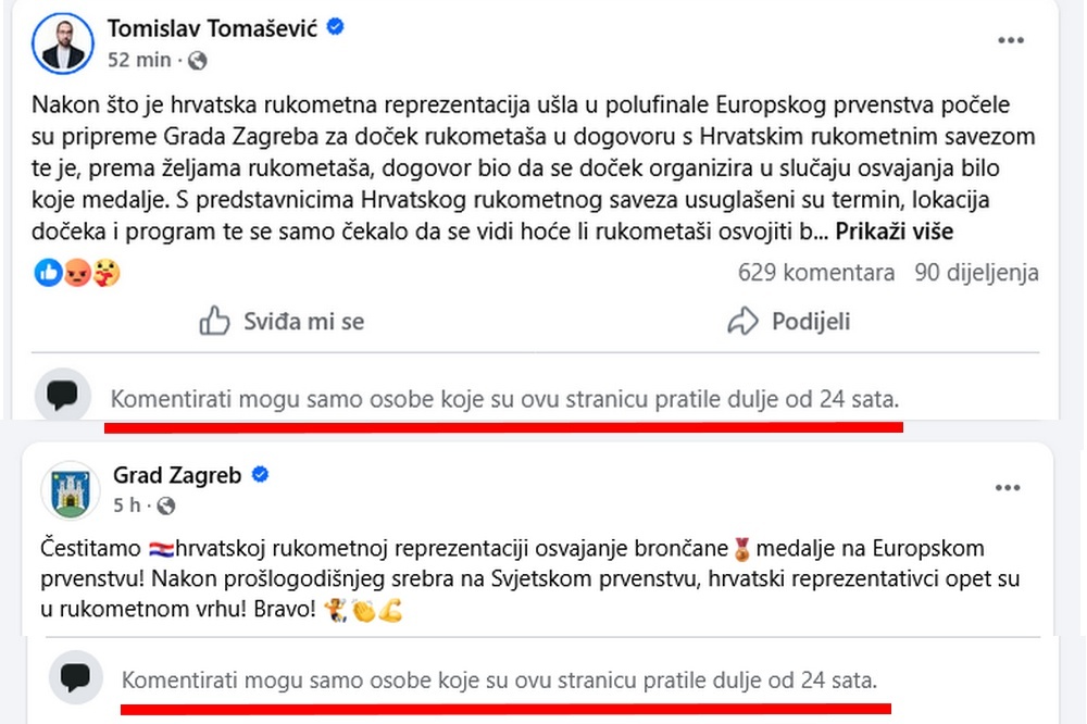 Facebook stranice Grada Zagreba i Tomaševića pod ključem: Gradonačelnik dopušta komentare samo podobnima